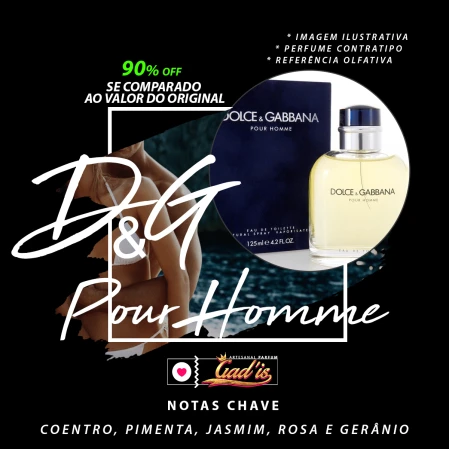 Perfume Similar Gadis 49 Inspirado em D&G Pour Homme Contratipo